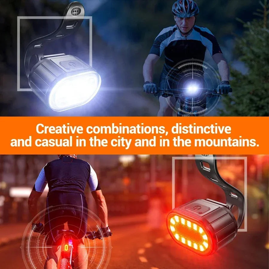 Bicycle Lights Cycling Bicycle Front Rear Light Set Taillight Headlight MTB Waterproof Safety Warning Light LED USB Rechargeable