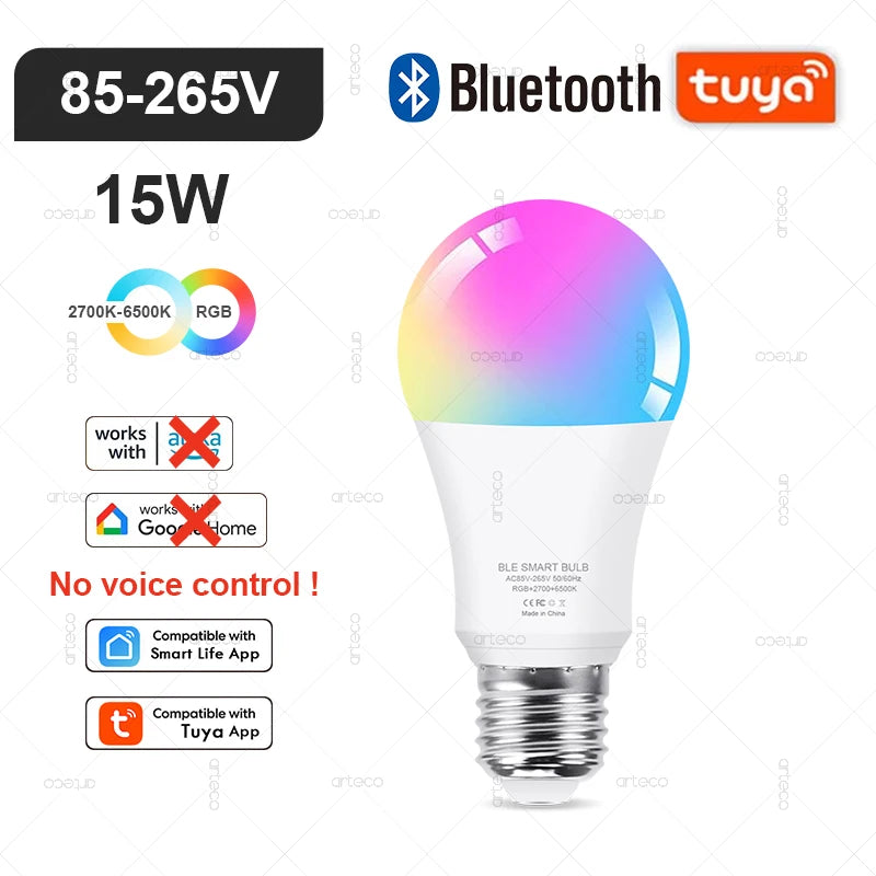 Żarówka Smart LED RGB – Tuya WiFi/Zigbee E27/E14/GU10