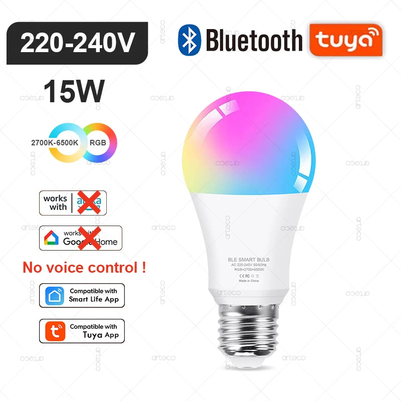 Żarówka Smart LED RGB – Tuya WiFi/Zigbee E27/E14/GU10