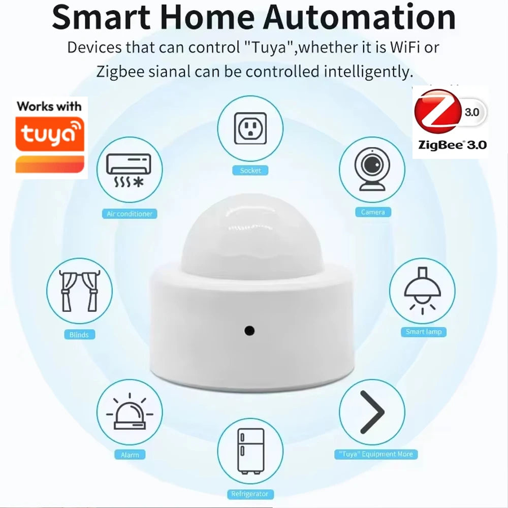 Czujnik Ruchu PIR Zigbee 3.0 – Automatyzacja Domu z Detekcją Światła